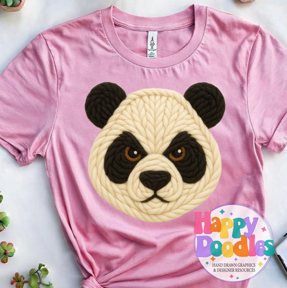 Panda Yarn Mascot Printable Mascot PNG - Happy Doodles Designs