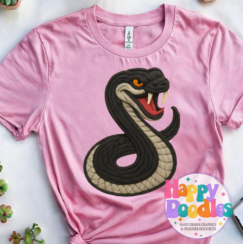 Rattler Yarn Mascot Printable PNG Download - Happy Doodles Designs