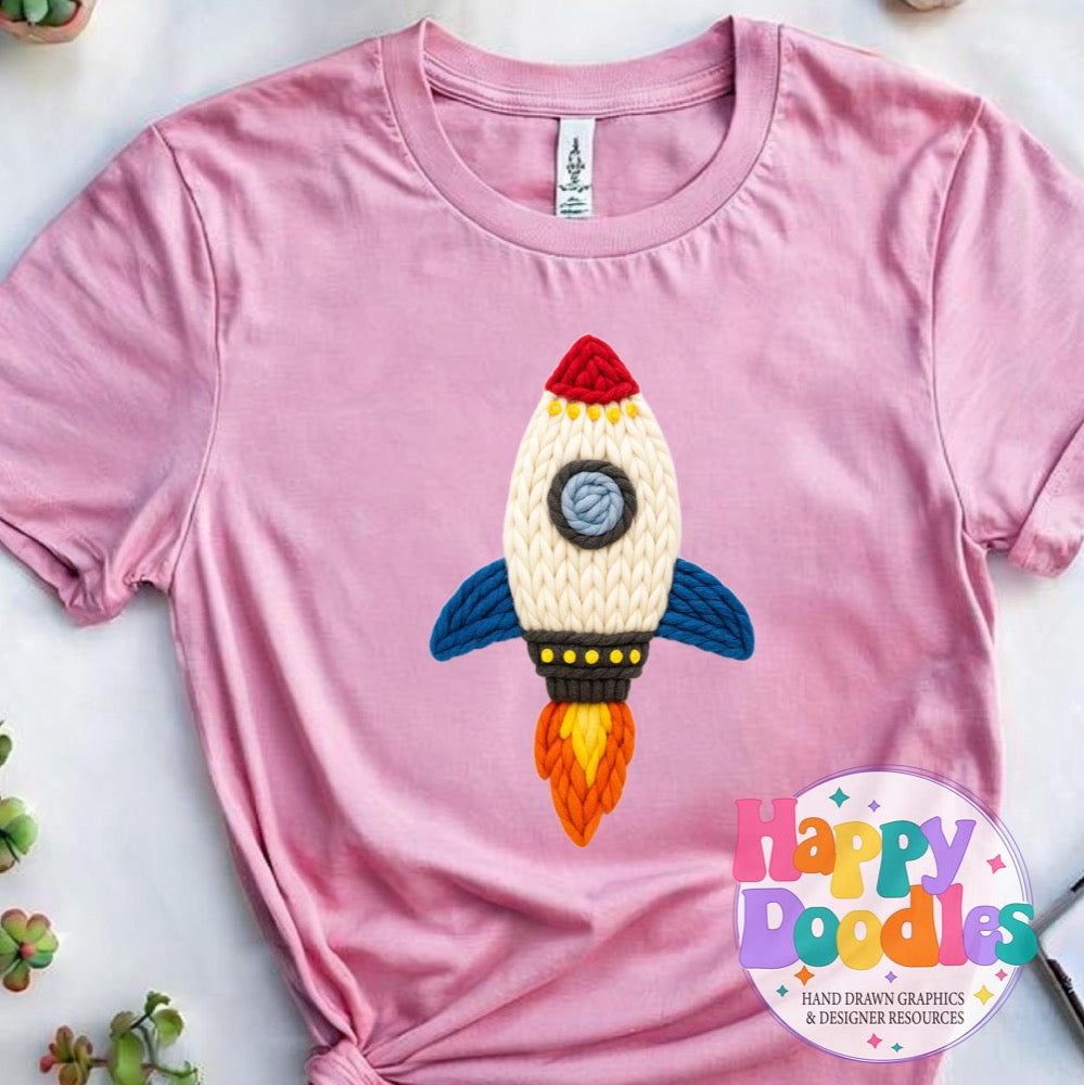 Rocket Yarn Mascot High Resolution PNG Clip Art - Happy Doodles Designs