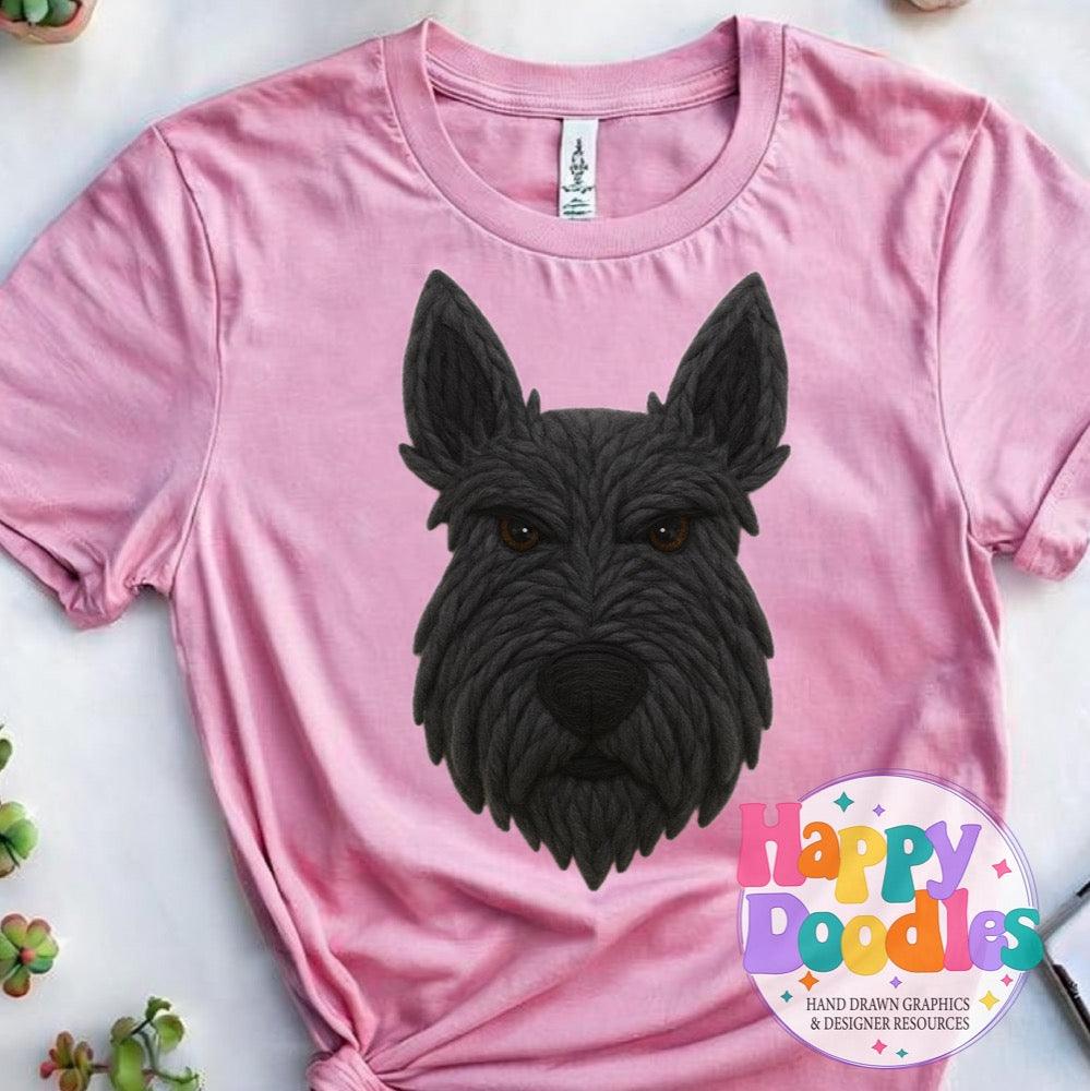 Scottie Yarn Mascot Printable Mascot PNG - Happy Doodles Designs