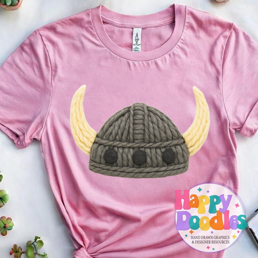 Viking Yarn Mascot High Resolution PNG Clip Art - Happy Doodles Designs