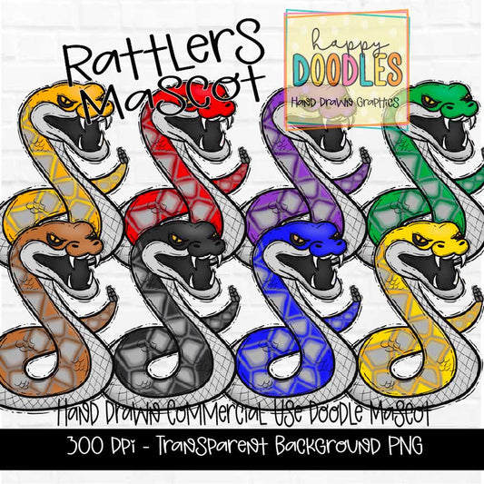 Rattlers Pattern Mascot Graphics 2023