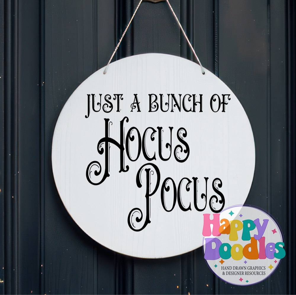 Halloween Sign Hocus Pocus SVG | Festive Door Sign SVG for Crafts