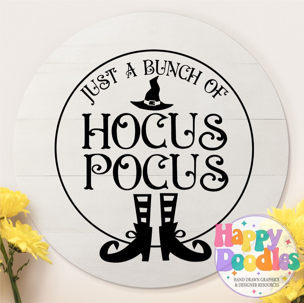 Halloween Sign Circle Hocus Pocus SVG | Halloween Sign SVG Cut File