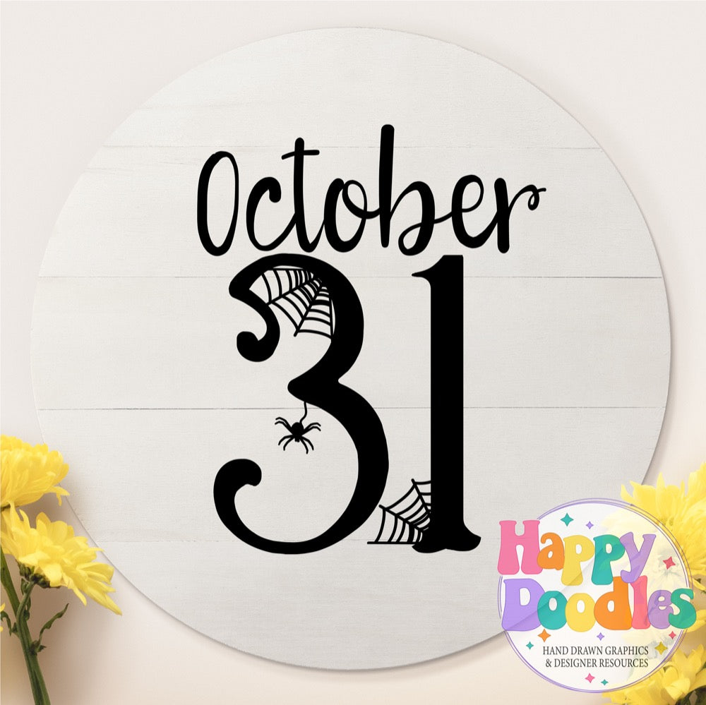 Halloween Sign October 31 SVG | DIY Halloween Sign – Ready to Cut
