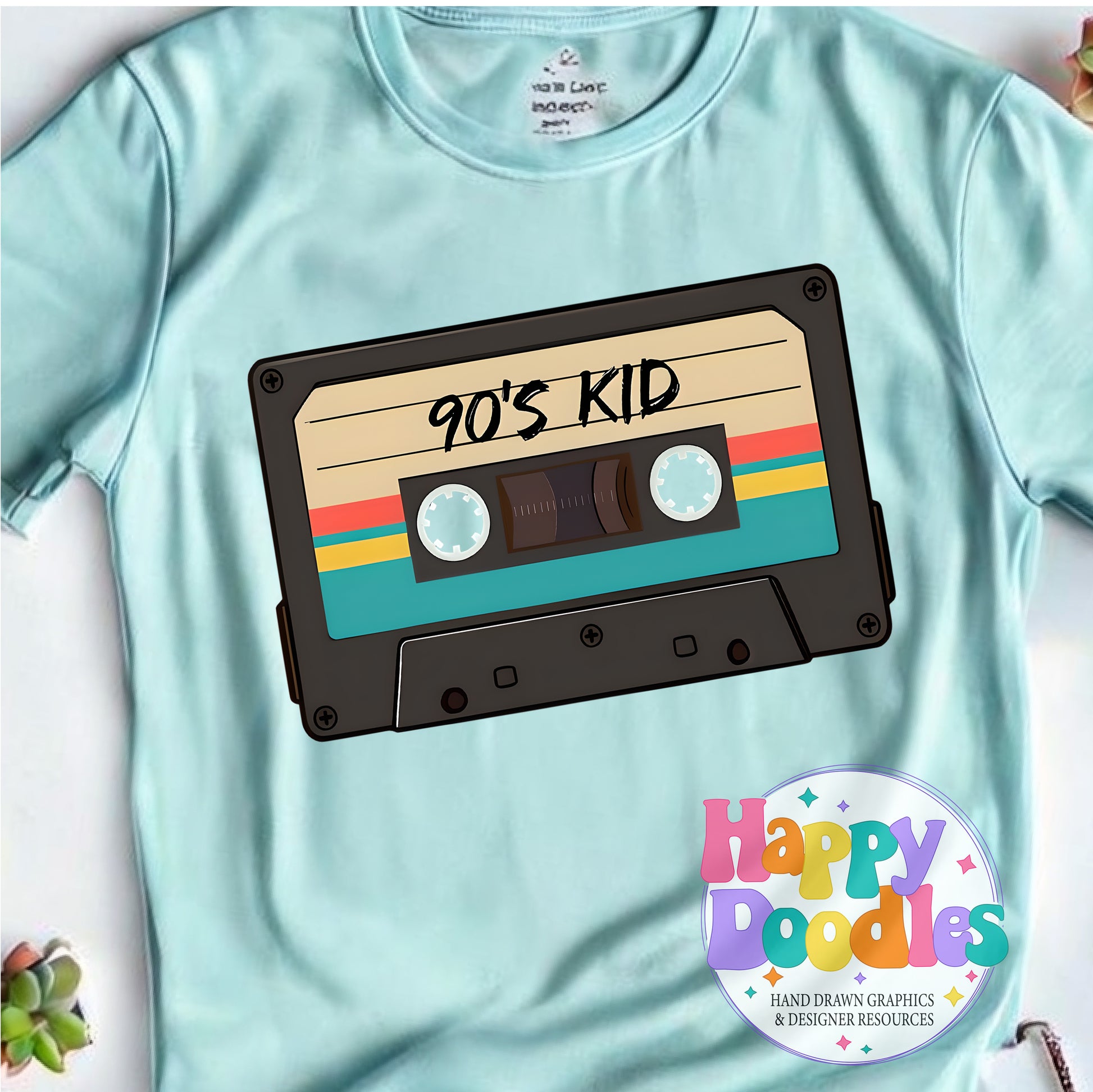 90s Kid Tape Printable PNG for Sublimation & Crafts - Happy Doodles Designs