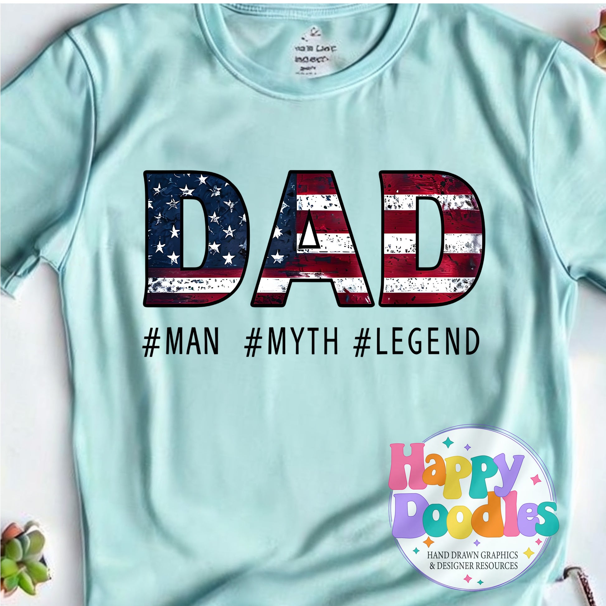 Dad Man Myth Legend T-Shirt Printable PNG Download - Happy Doodles Designs