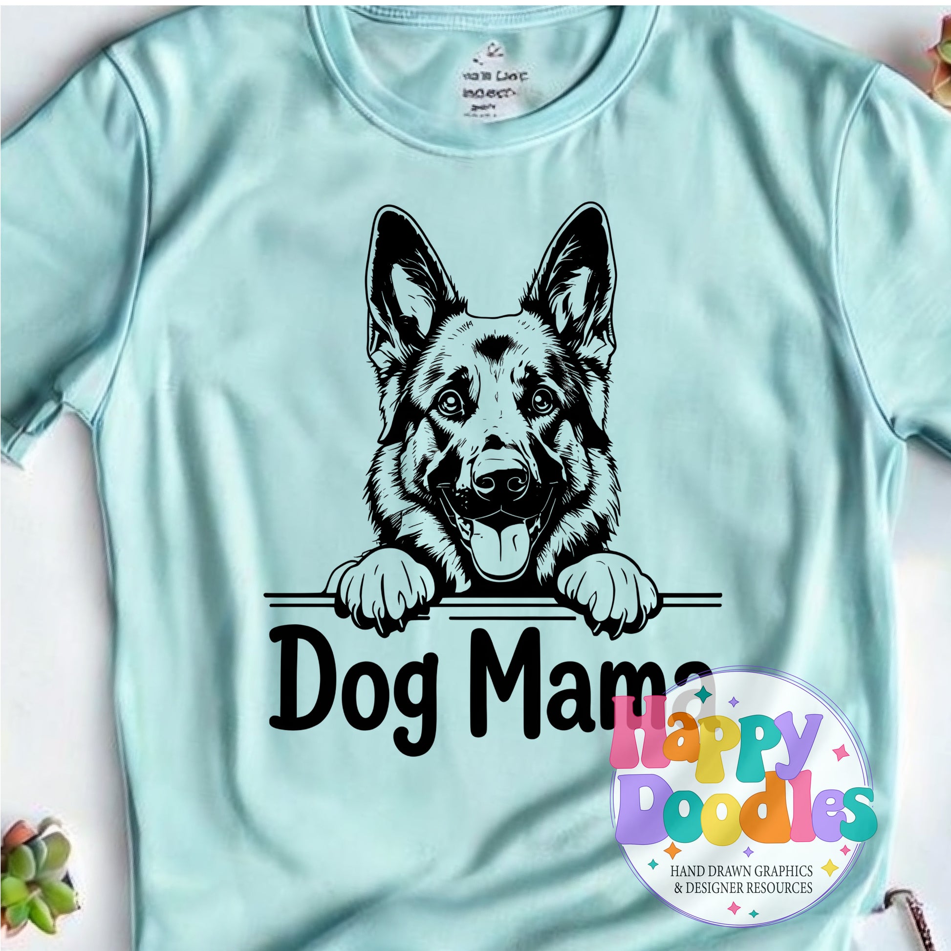 Dog Mama German Shephard High Resolution Printable PNG - Happy Doodles Designs