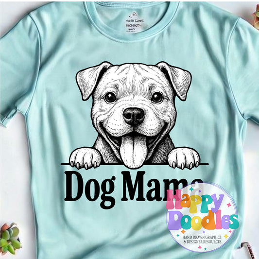 Dog Mama Pit High Resolution Printable PNG - Happy Doodles Designs