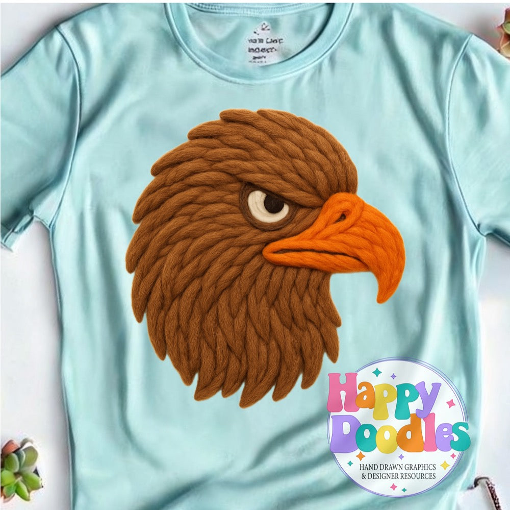 Falcon Yarn Mascot Printable Mascot PNG - Happy Doodles Designs