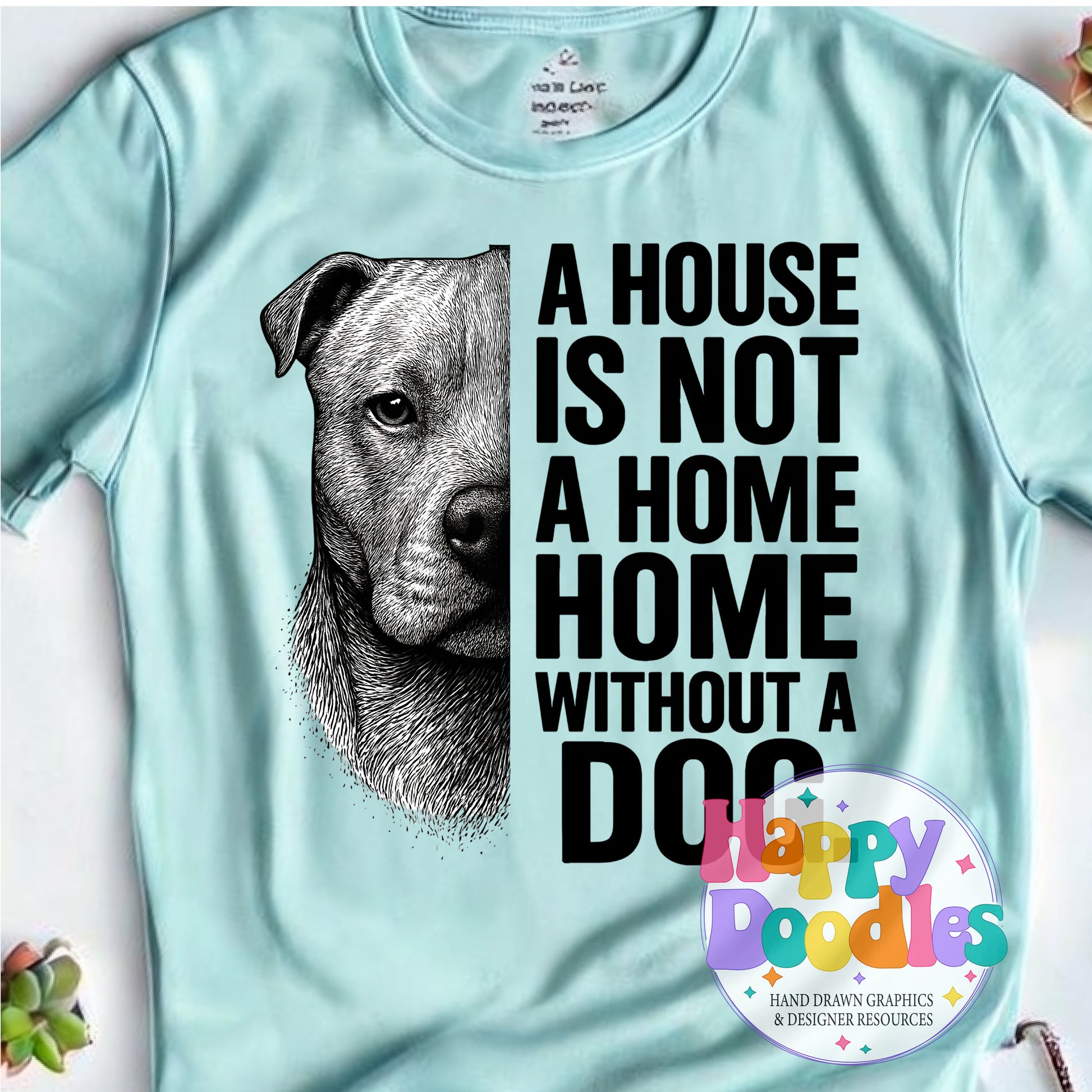 House Not Home Without Dog Pit High Resolution Printable PNG - Happy Doodles Designs