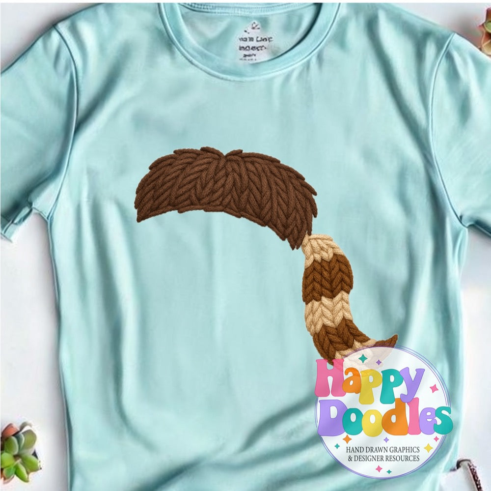 Mountaineer Yarn Mascot Printable PNG Download - Happy Doodles Designs