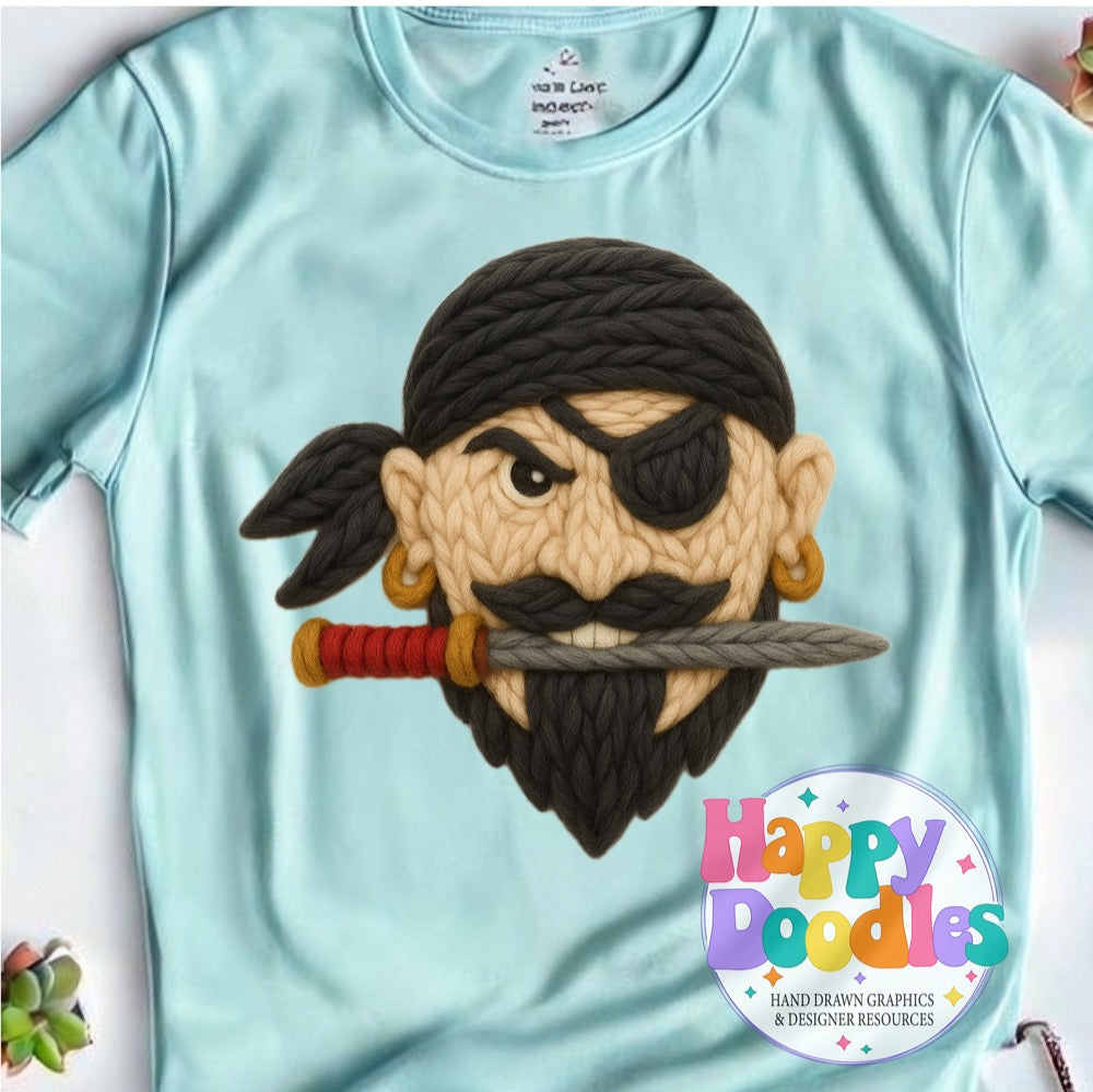 Raider Yarn Mascot Printable PNG Clipart - Happy Doodles Designs