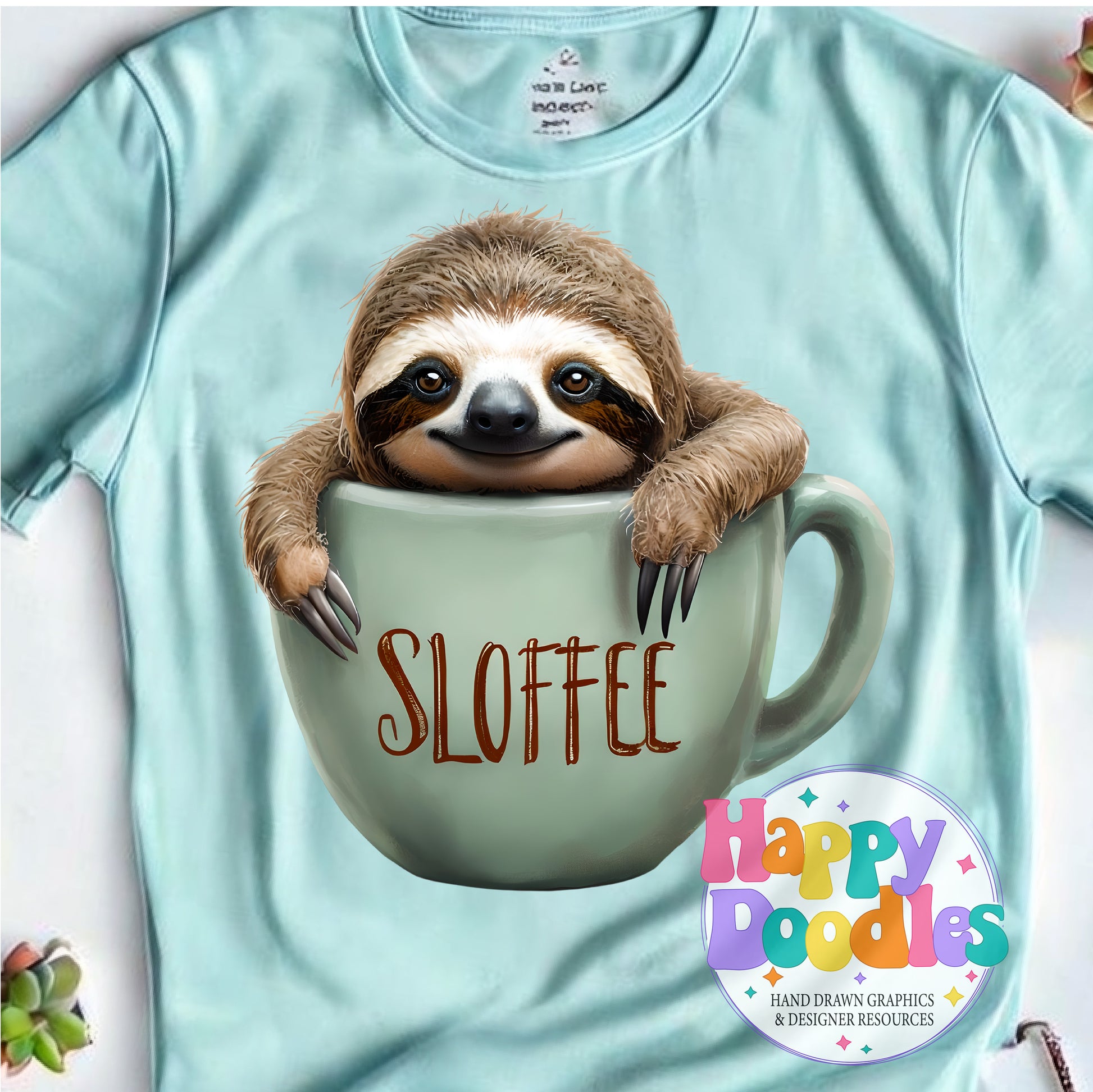 Sloffee High Resolution Printable PNG - Happy Doodles Designs