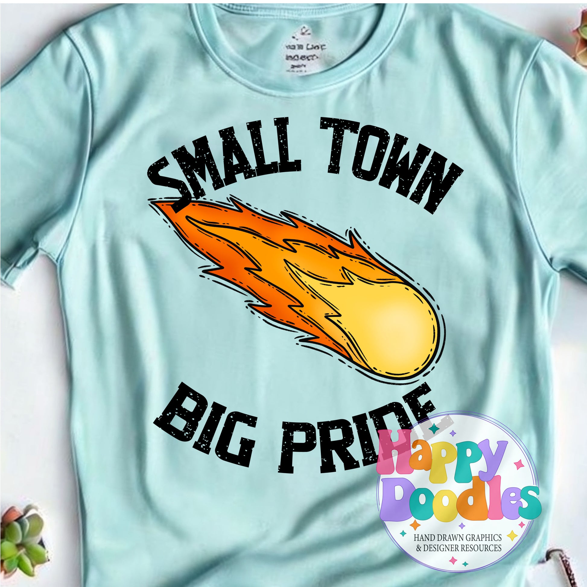 Small Town Big Pride Comets DIY Printable PNG - Happy Doodles Designs
