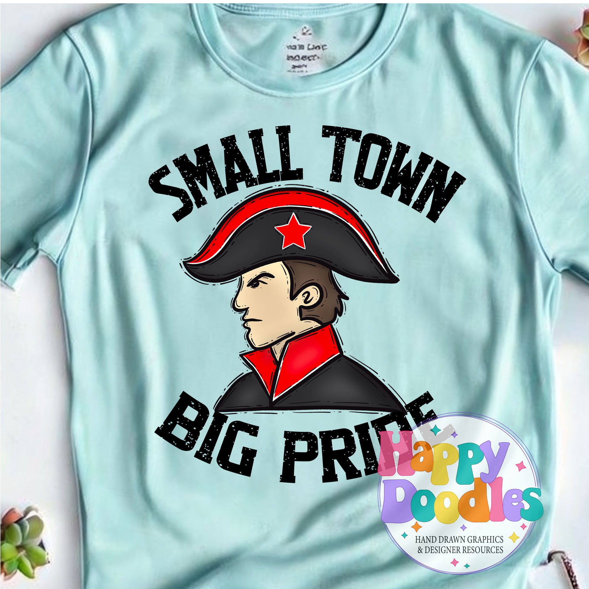 Small Town Big Pride Commodore Printable PNG for Sublimation - Happy Doodles Designs