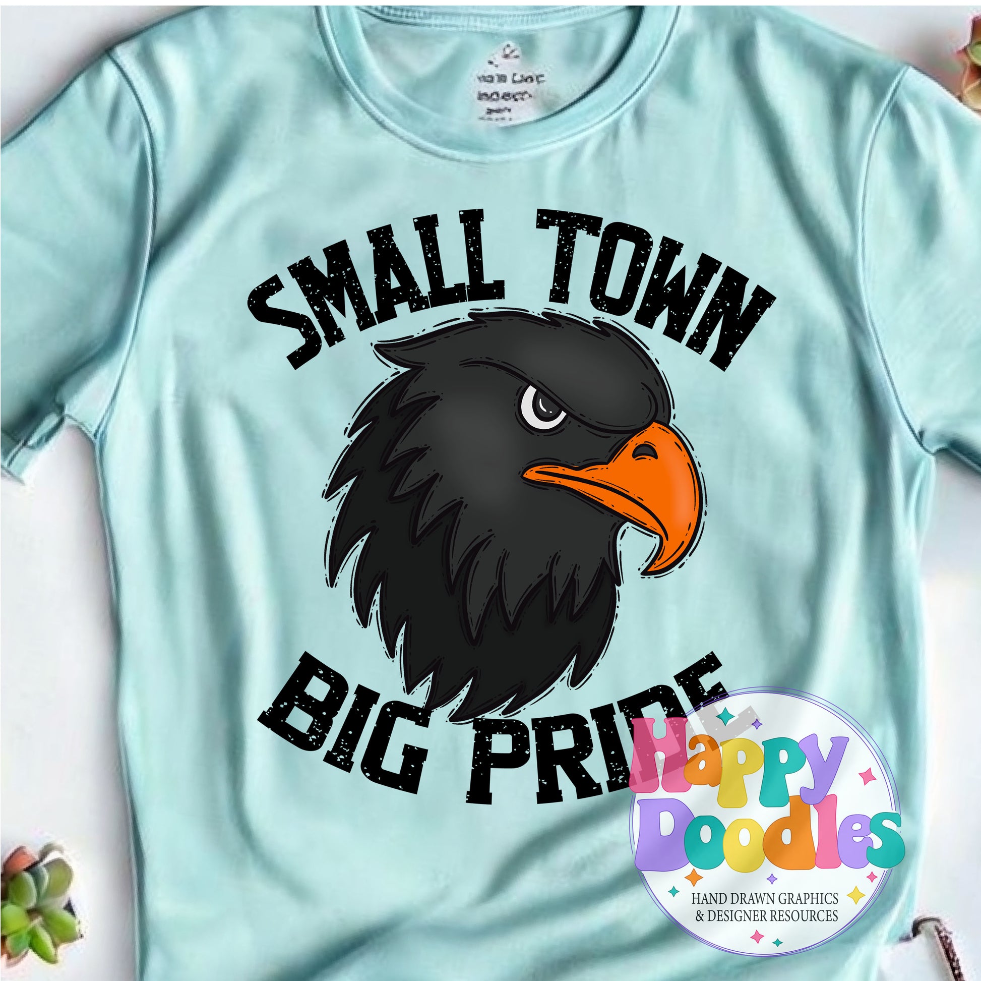 Small Town Big Pride Falcons T-Shirt Printable PNG - Happy Doodles Designs