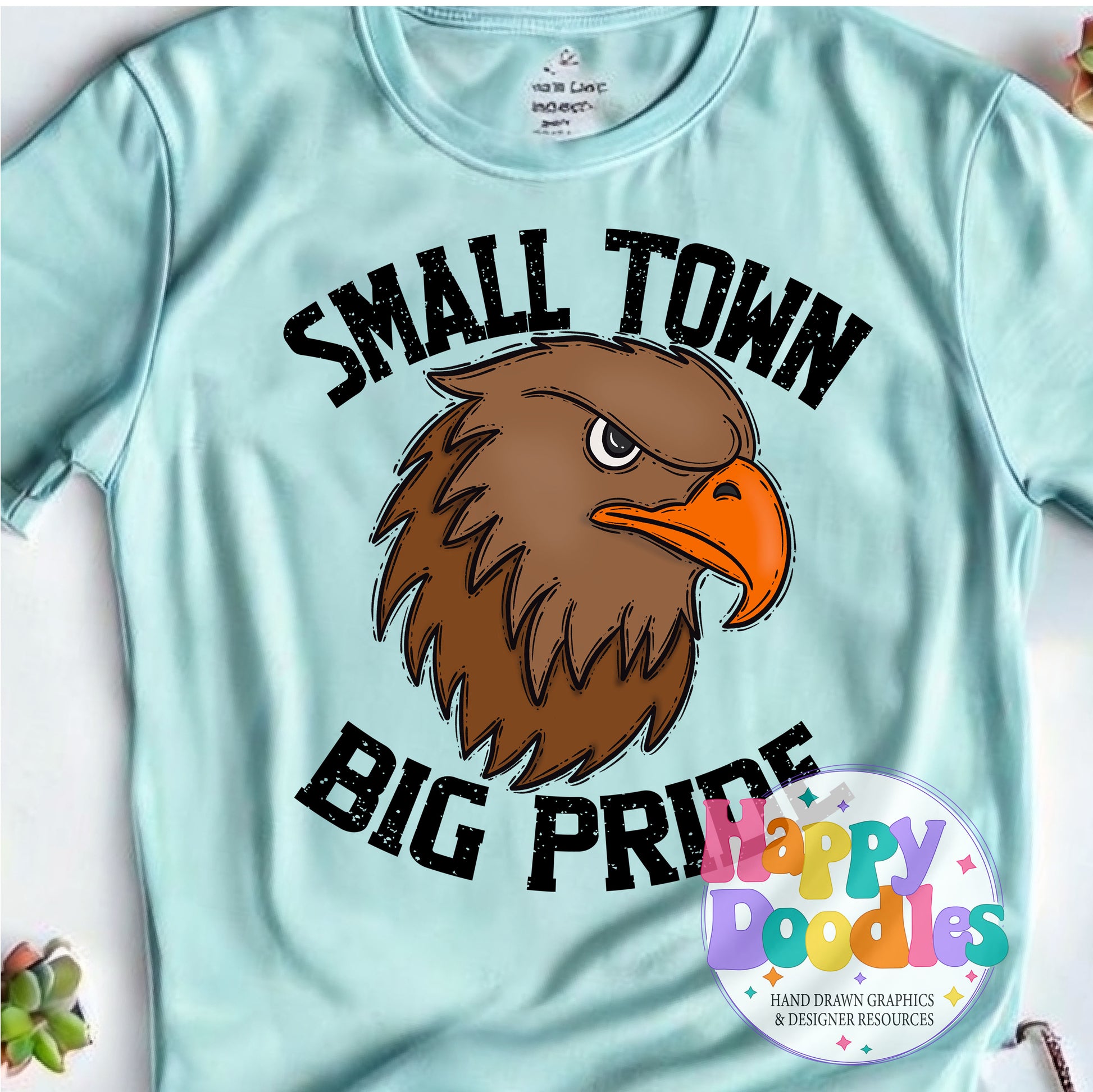 Small Town Big Pride Hawks DIY Printable PNG - Happy Doodles Designs