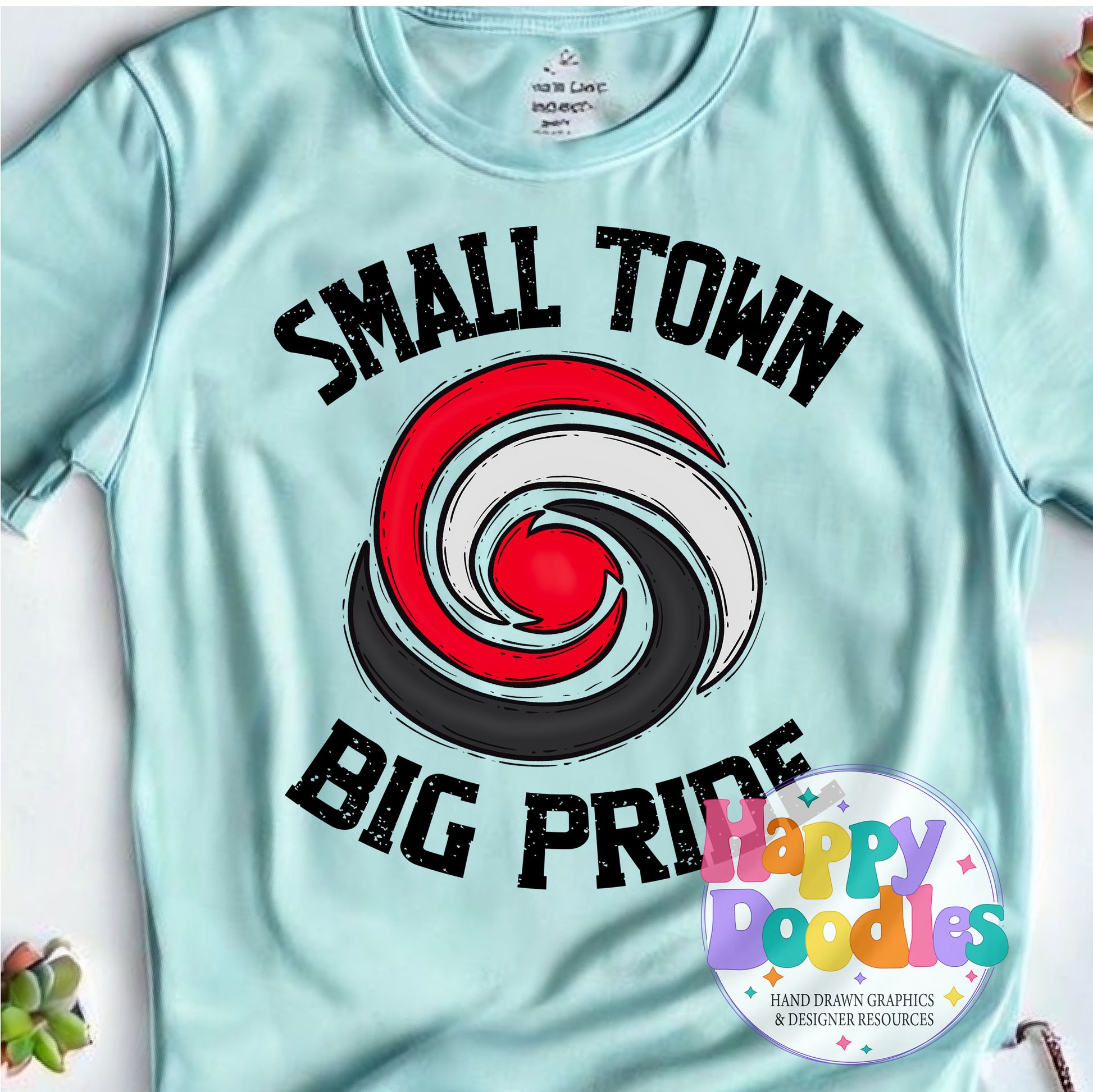 Small Town Big Pride Hurricane Printable PNG Design - Happy Doodles Designs