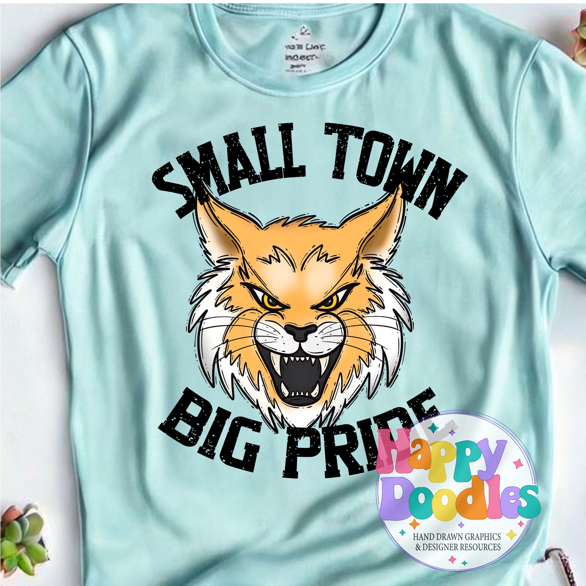 Small Town Big Pride Wildcats Printable PNG Design - Happy Doodles Designs