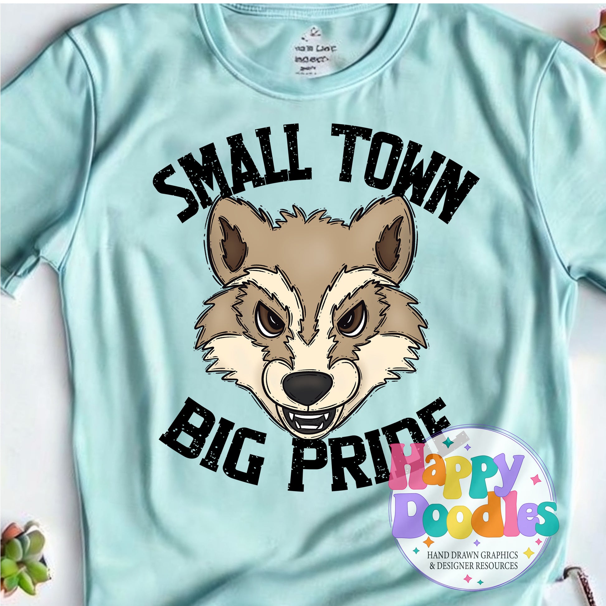 Small Town Big Pride Wolverine DIY Printable PNG - Happy Doodles Designs