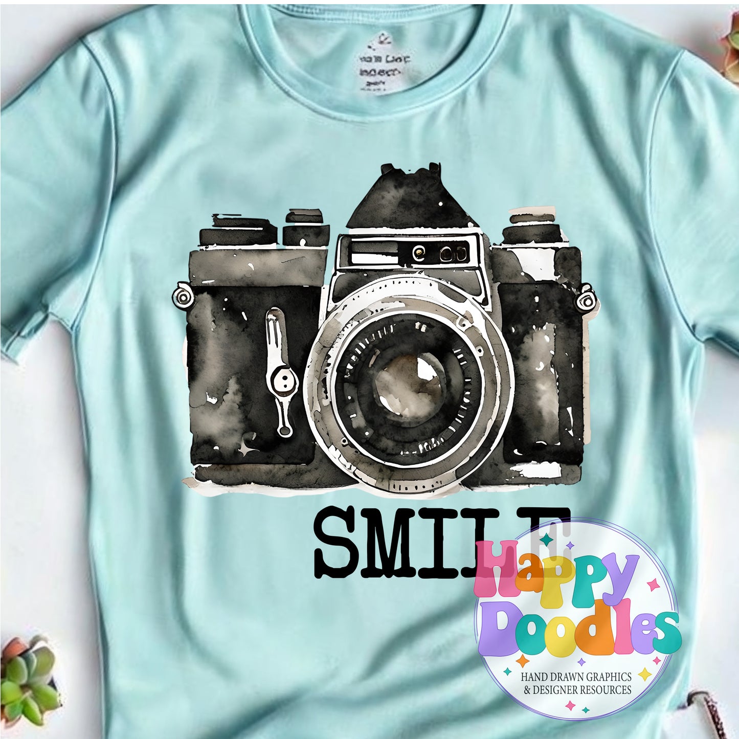 Smile Printable PNG T-Shirt Design - Happy Doodles Designs