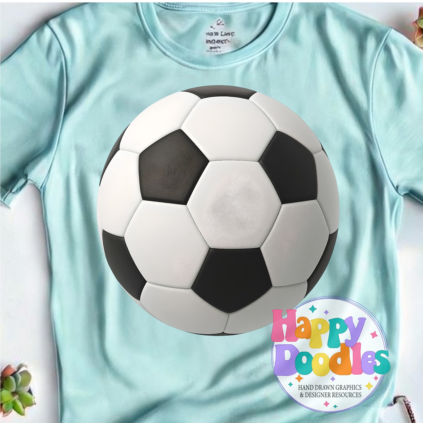 Soccer DIY Printable T-Shirt Design - Happy Doodles Designs