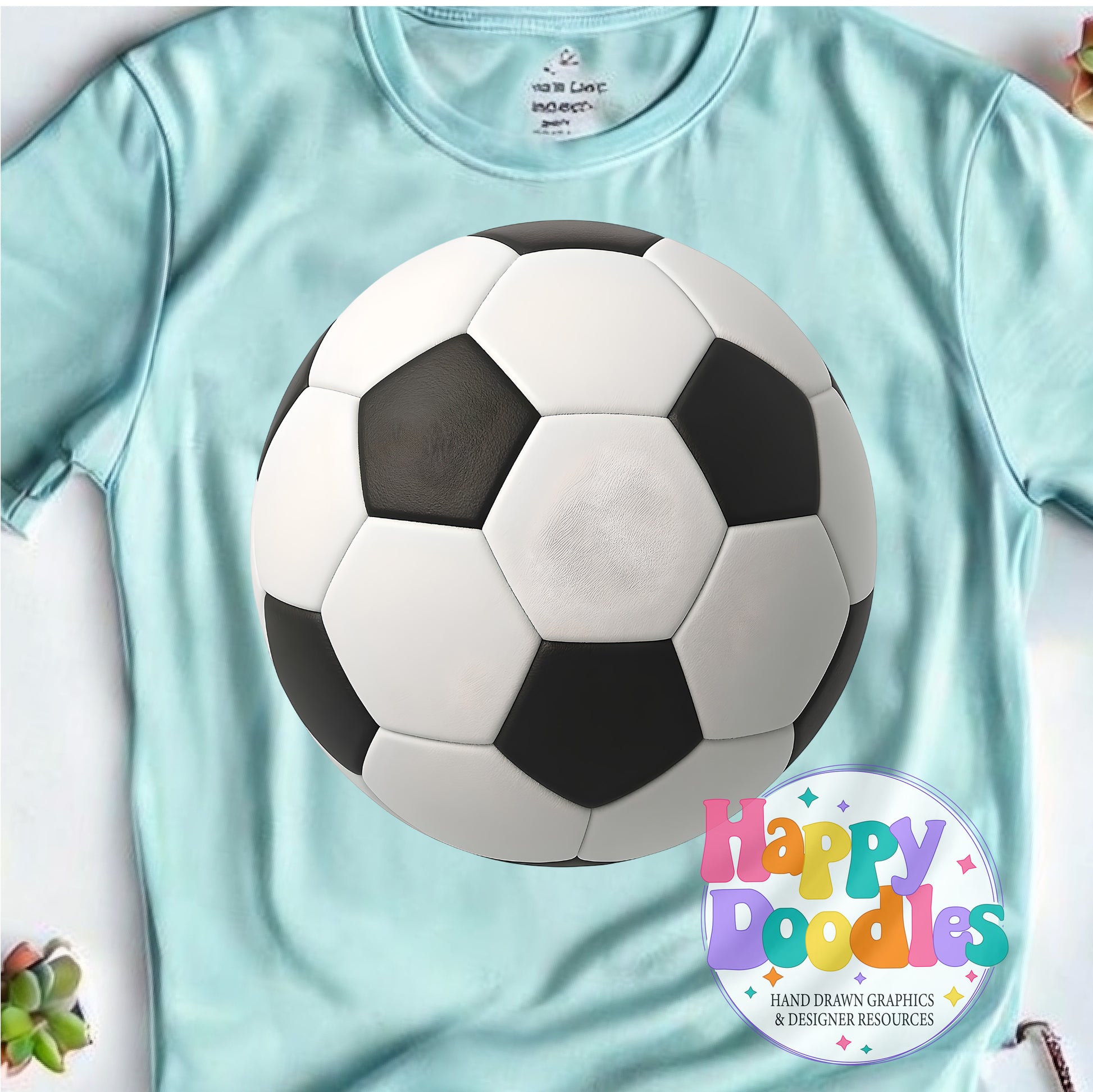 Soccer DIY Printable T-Shirt Design - Happy Doodles Designs