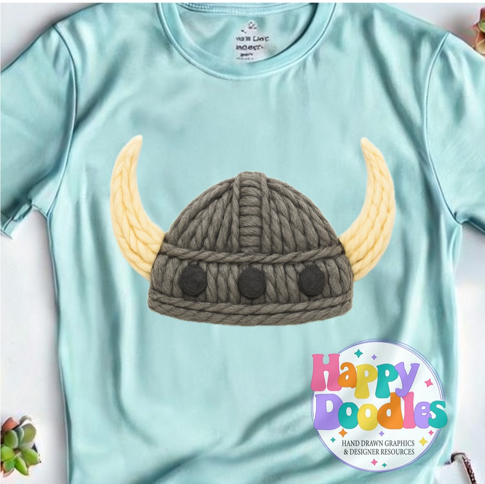 Viking Yarn Mascot High Resolution PNG Clip Art - Happy Doodles Designs