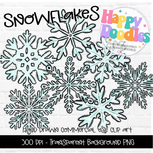 Snowflakes Clipart Graphics 2025