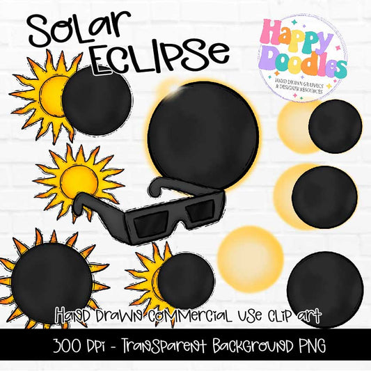 Solar Eclipse Commercial Use Clipart Graphics 2024