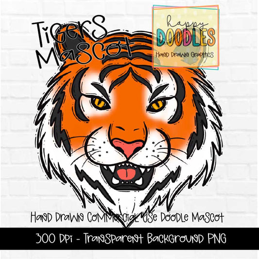 Tiger Face Mascot Graphics 2023