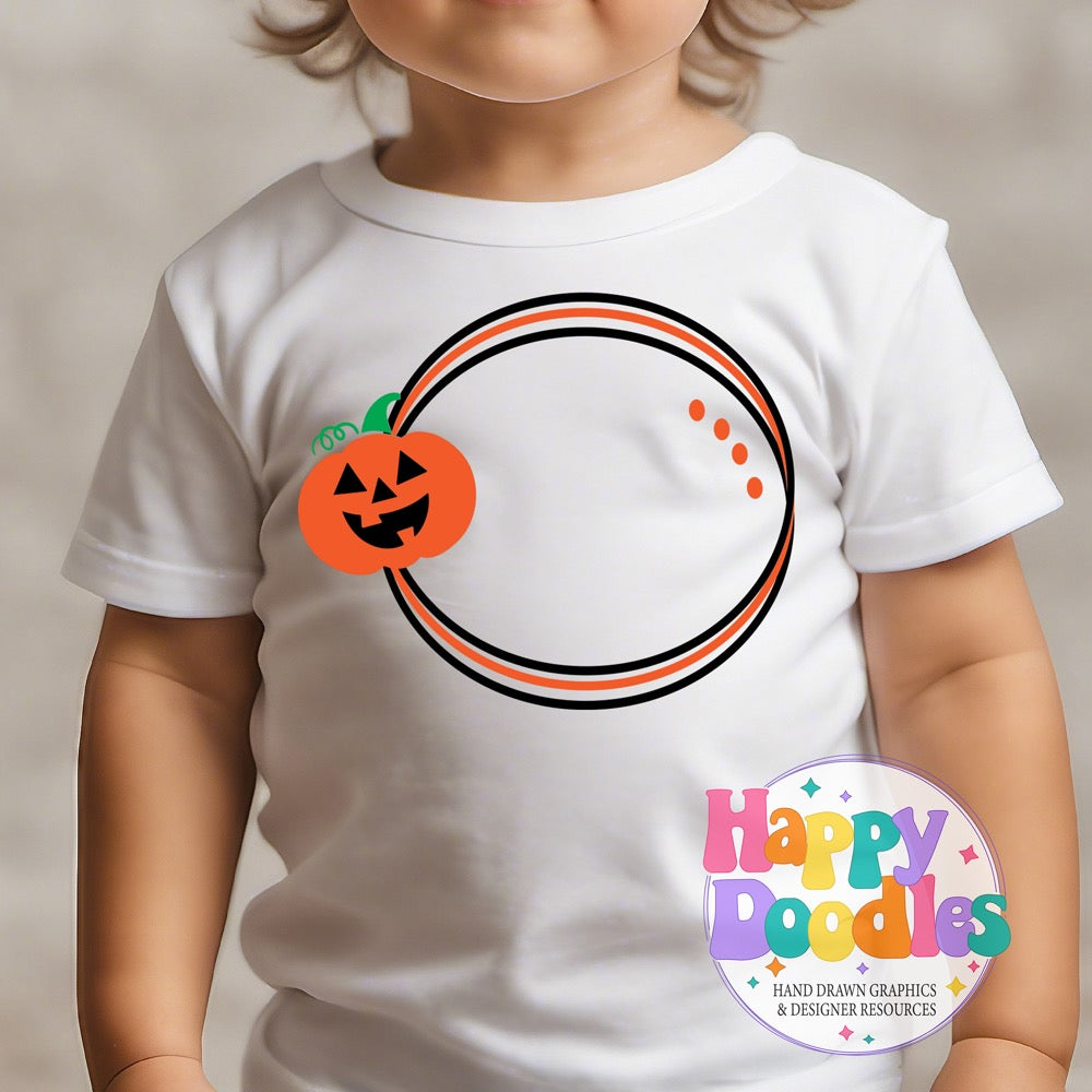 Jackolantern Monogram Frame SVG | DIY Monogram Frame SVG Cut File