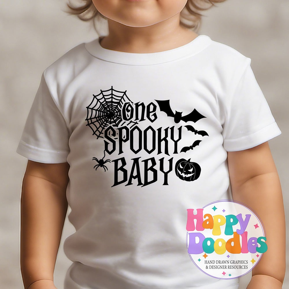 One Spooky Baby SVG | Cute Halloween Family SVG for Crafts