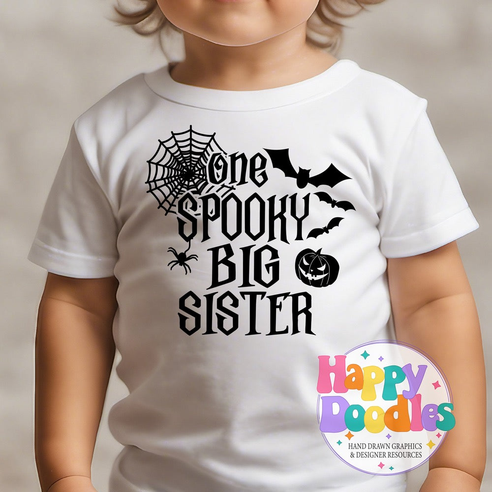 One Spooky Big Sister SVG | Spooky Family Matching Shirt Design
