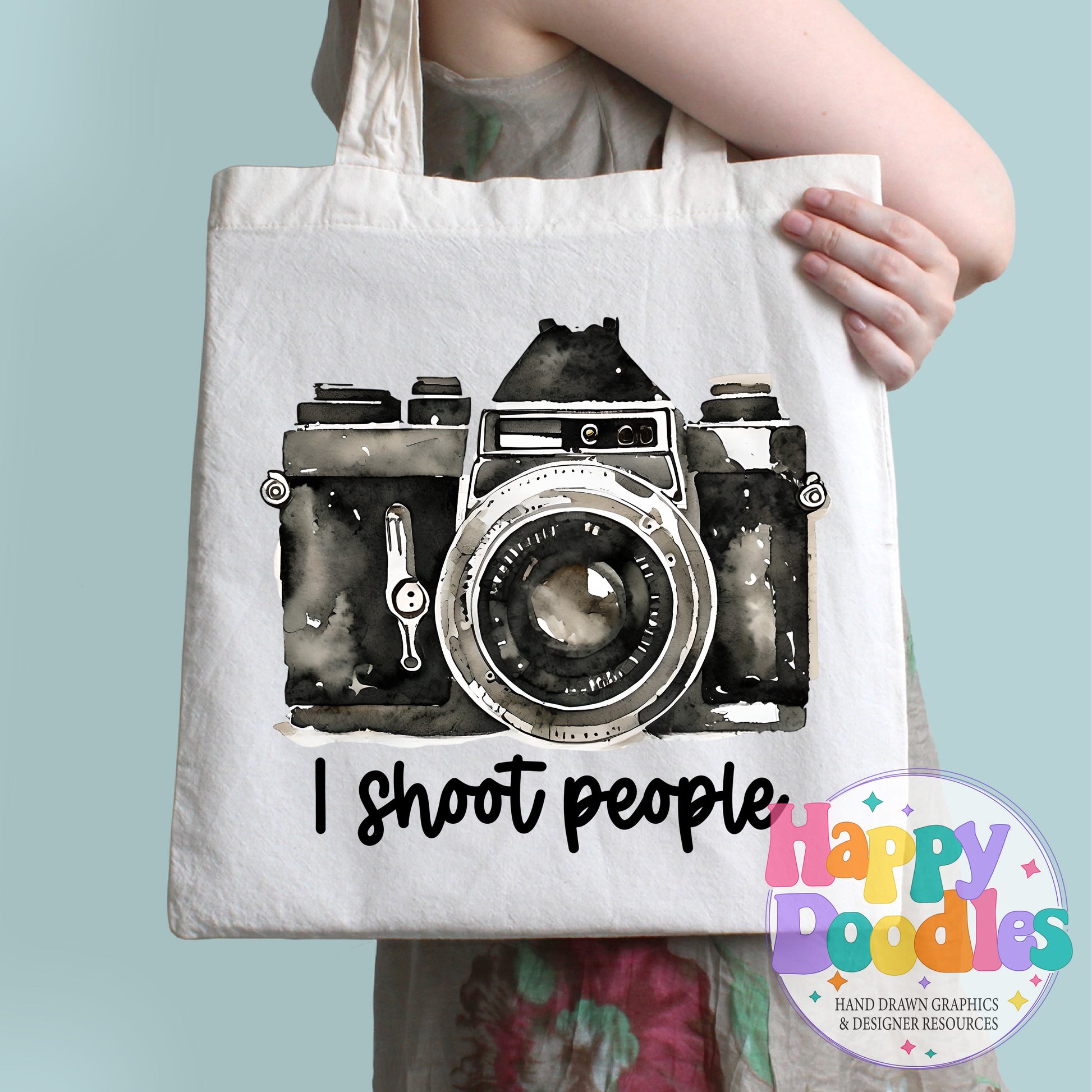 I Shoot People Printable PNG for Sublimation & Crafts - Happy Doodles Designs