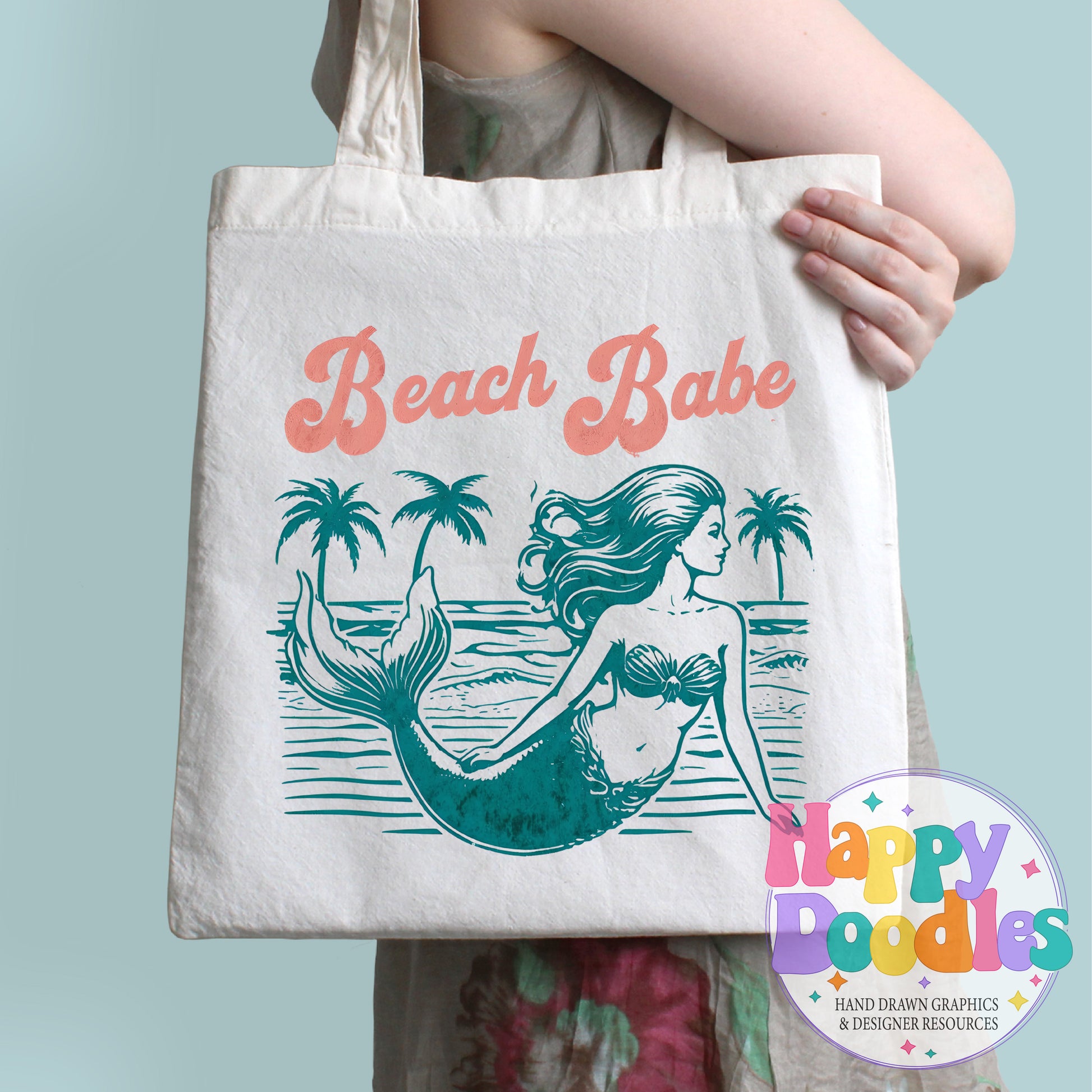 Beach Babe High Resolution Printable PNG - Happy Doodles Designs
