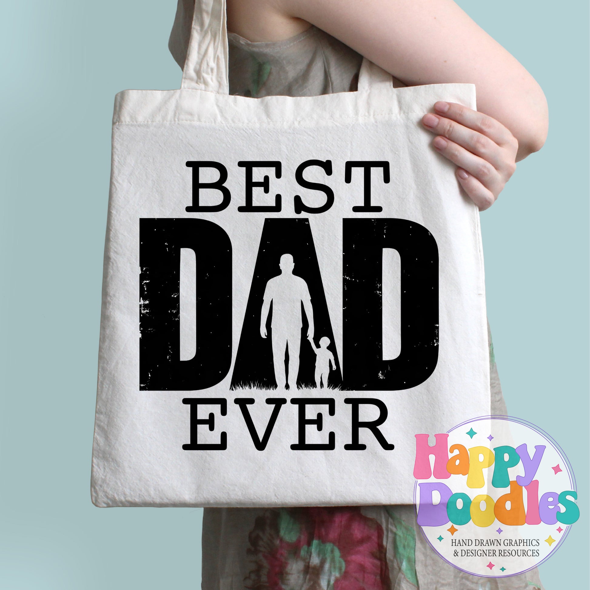 Best Dad Ever Printable PNG for Sublimation & Crafts - Happy Doodles Designs