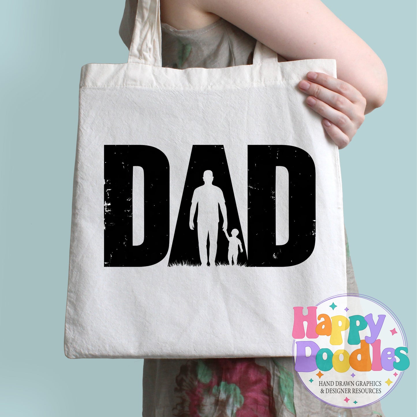 Dad High Resolution Printable PNG - Happy Doodles Designs