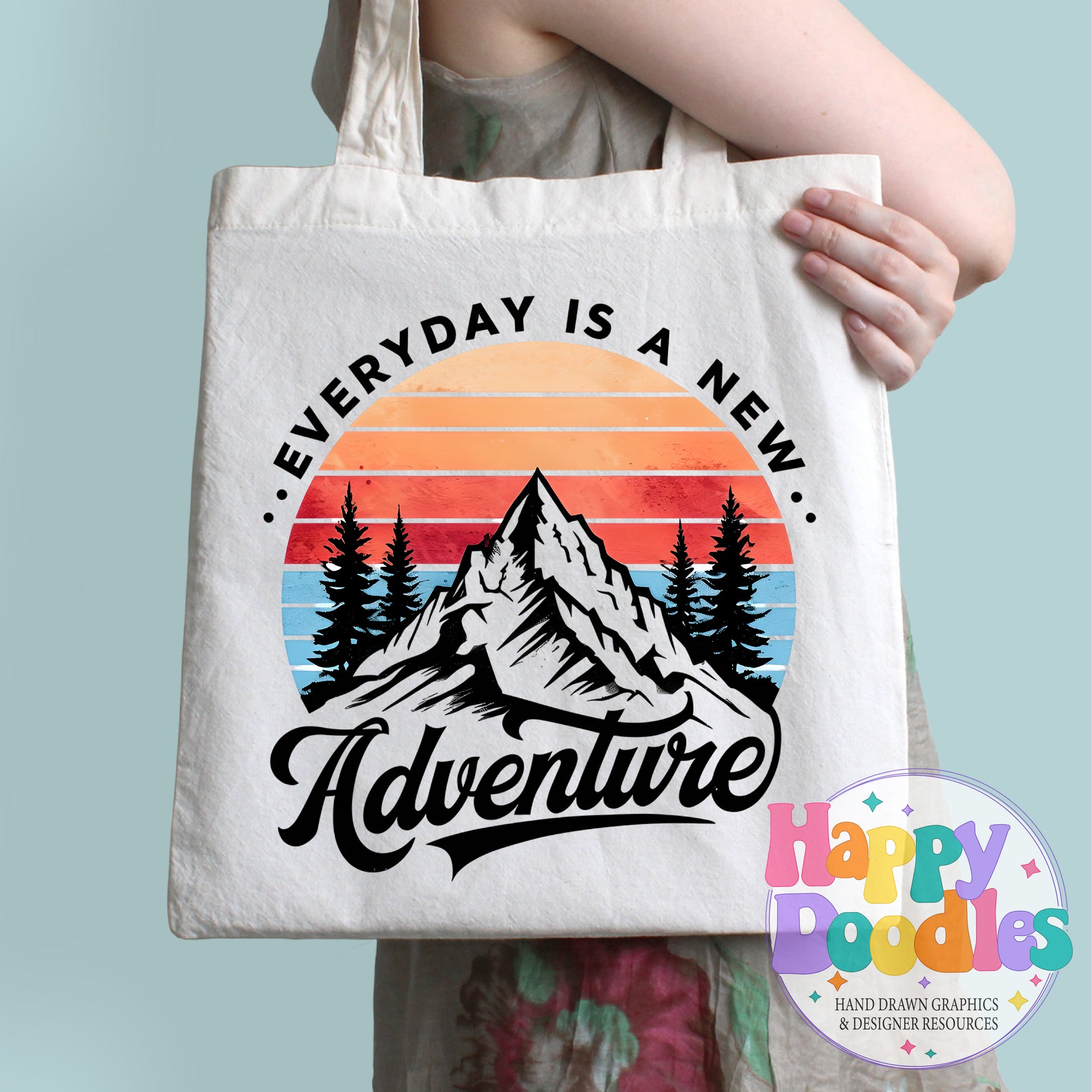 Everyday Is a New Adventure DIY Printable T-Shirt Design - Happy Doodles Designs
