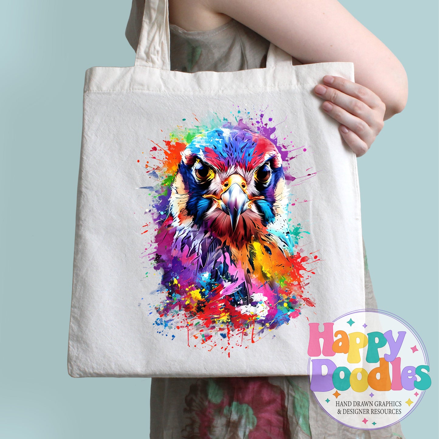 Falcon Paint Splash High Resolution Printable PNG - Happy Doodles Designs