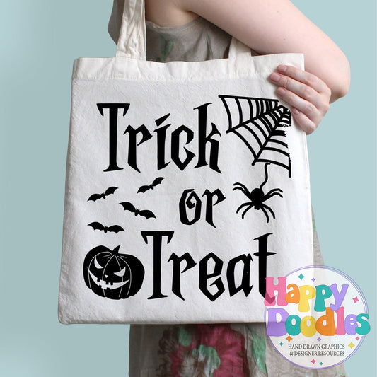 Halloween Sign Trick or Treat SVG | Whimsical Porch/Wall Sign Design