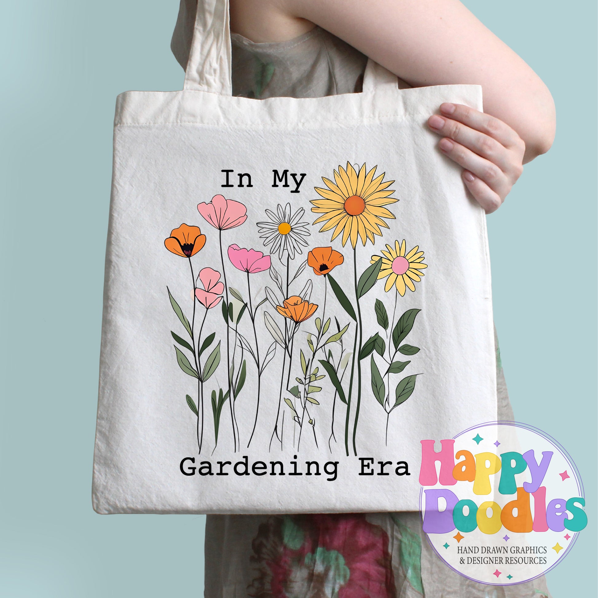 in My Gardening Era DIY Printable T-Shirt Design - Happy Doodles Designs