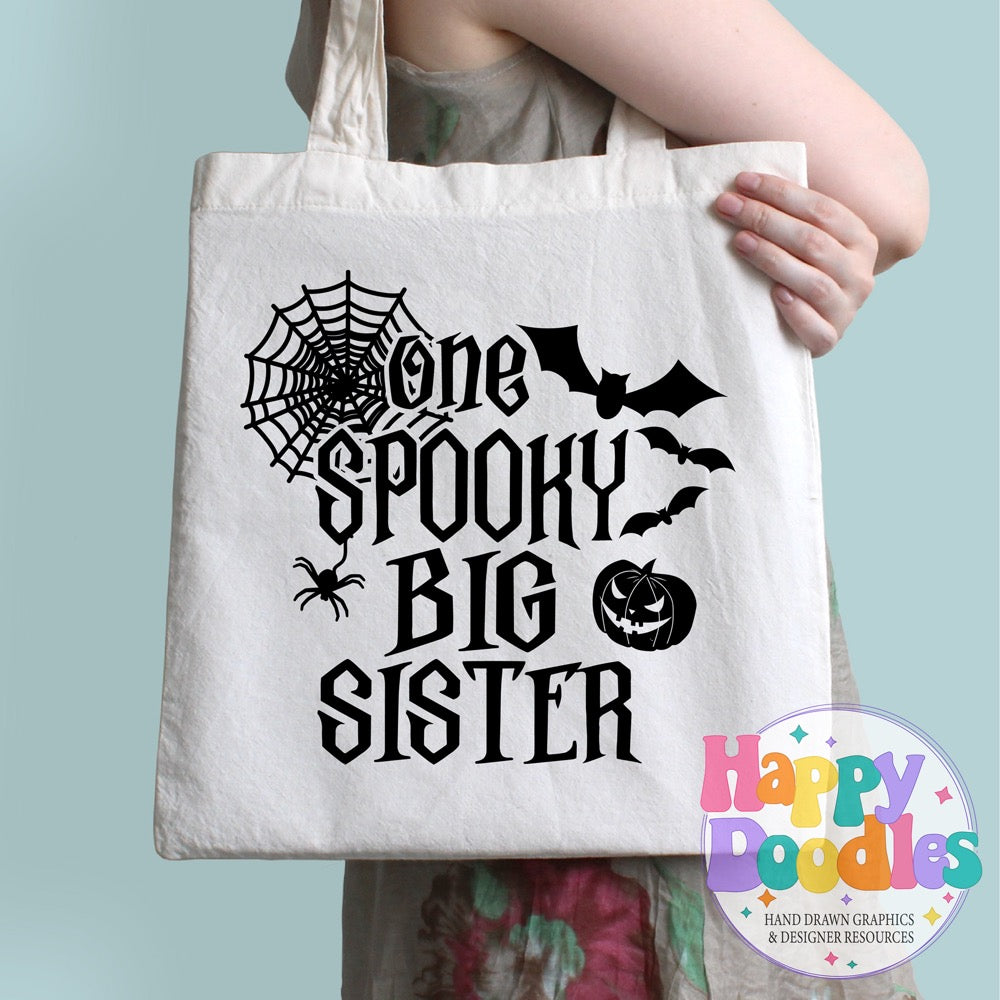One Spooky Big Sister SVG | Spooky Family Matching Shirt Design