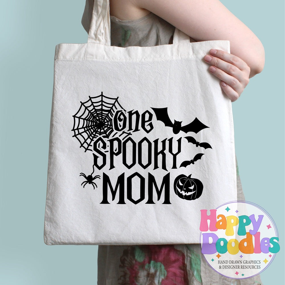 One Spooky Mom SVG | Halloween Family Cut File for Cricut & Silhouette