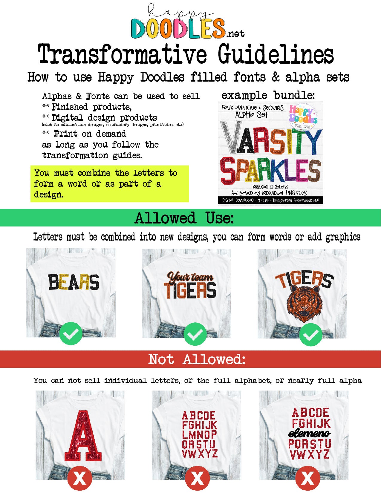 Varsity Sparkles, Faux Embroidery Sequin Letters - Hand Drawn Commercial Use Clipart Graphics