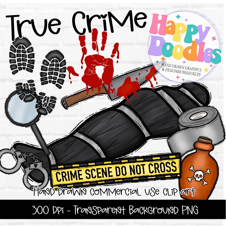 True Crime Clipart Graphics 2024