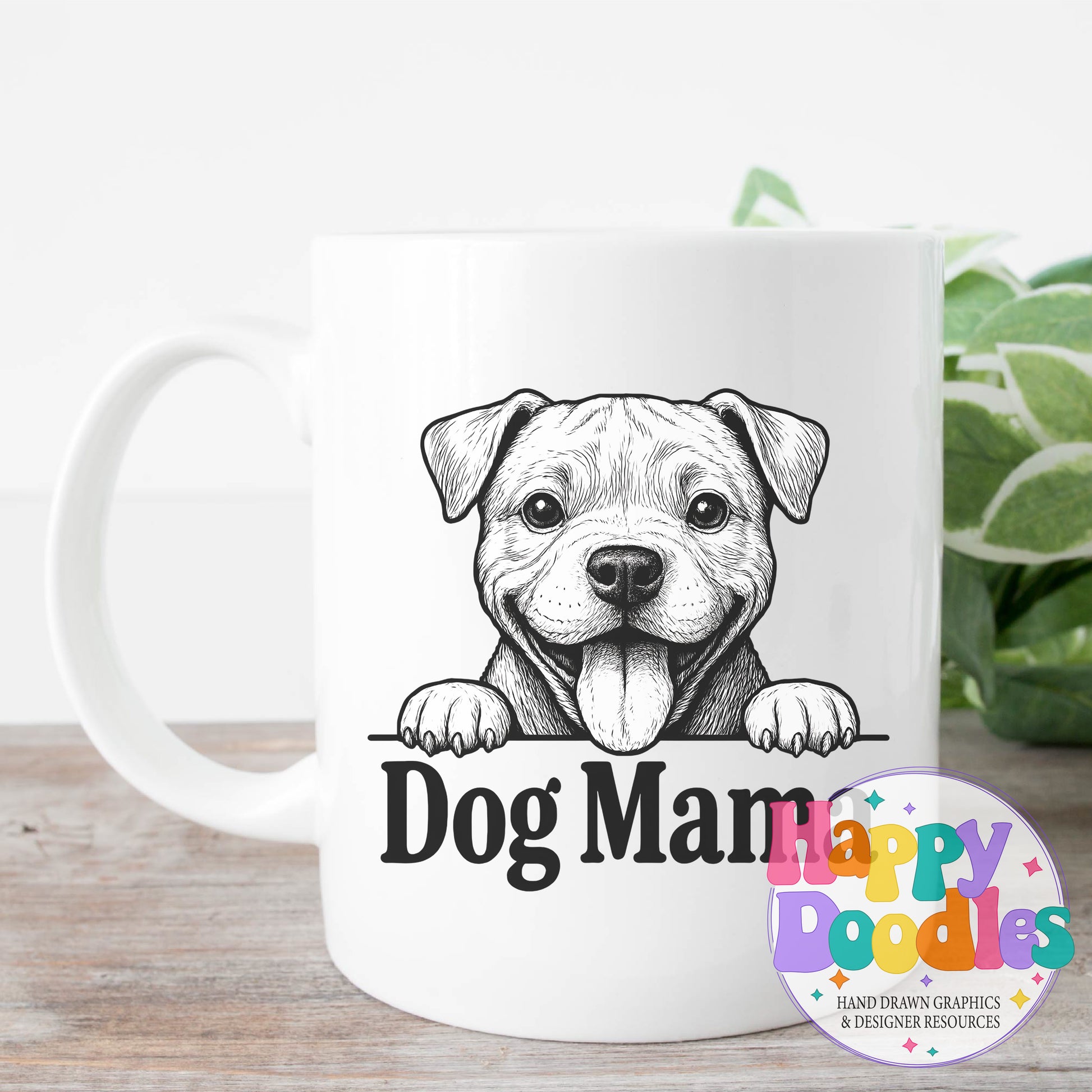 Dog Mama Pit High Resolution Printable PNG - Happy Doodles Designs