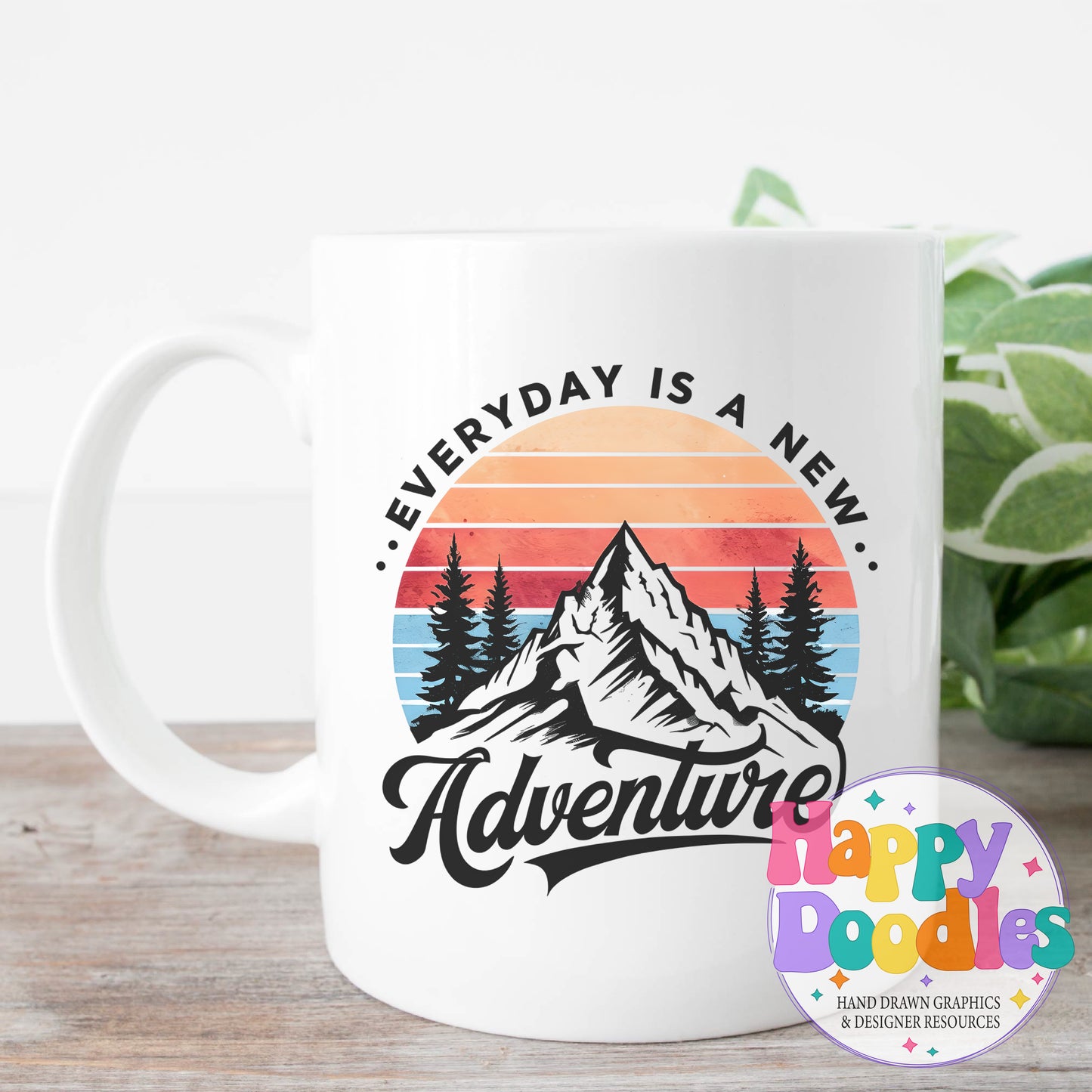 Everyday Is a New Adventure DIY Printable T-Shirt Design - Happy Doodles Designs