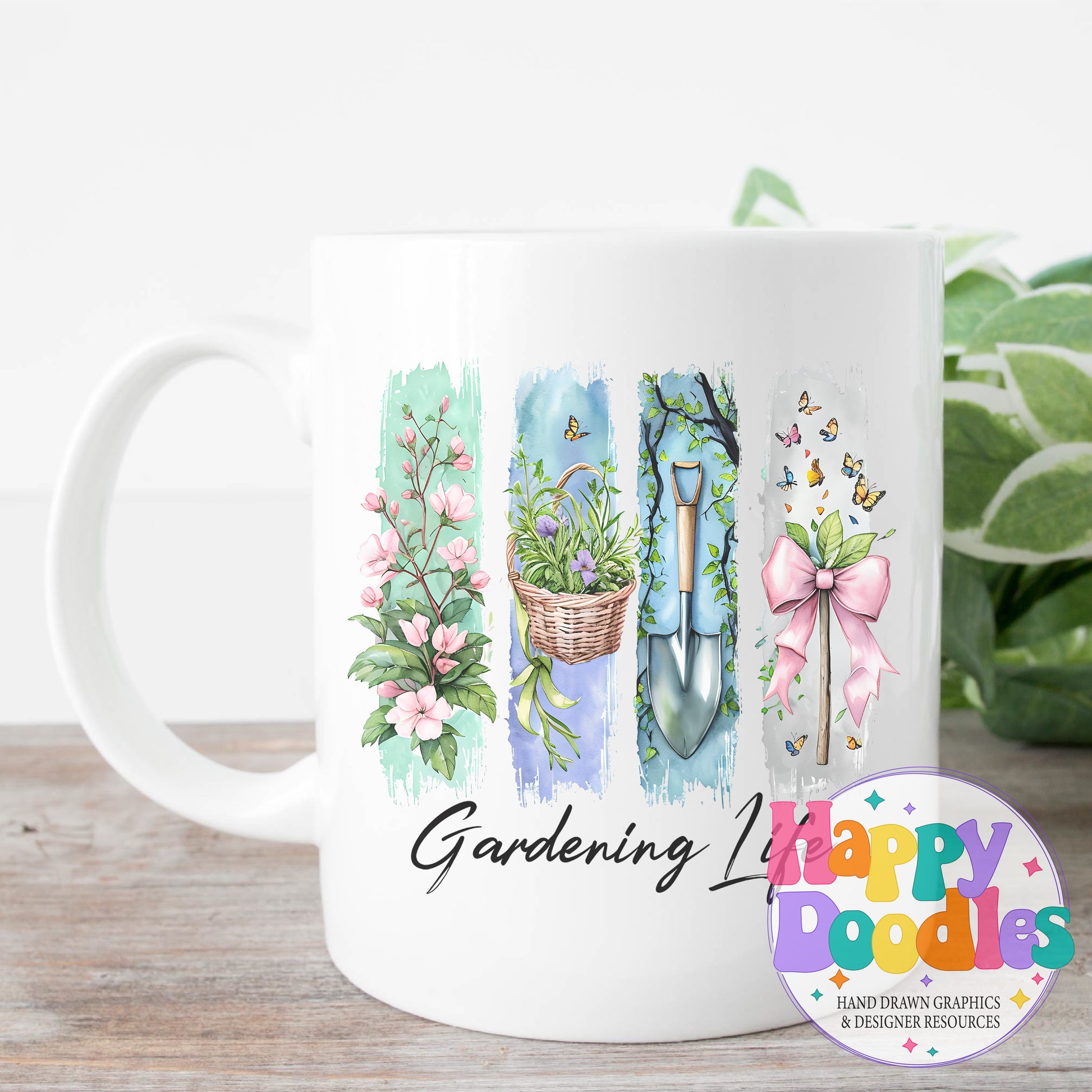 Gardening Life Paint Swatches High Resolution Printable PNG - Happy Doodles Designs